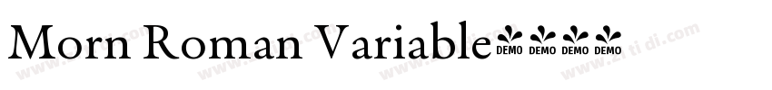 Morn Roman Variable字体转换